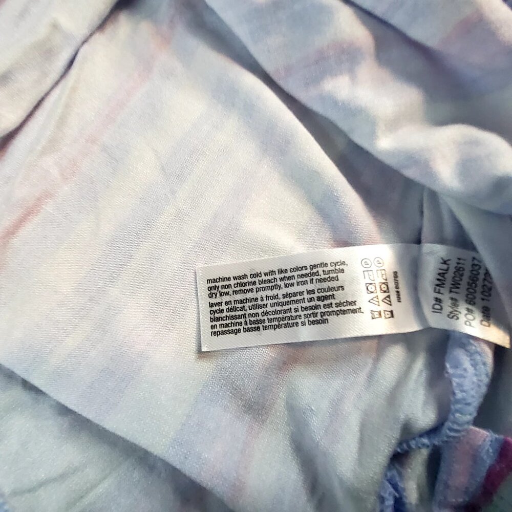 Tommy Bahama Womens Size XL Short Sleeve Cotton Pajama Set Striped Blue/Pink - Picture 6 of 16